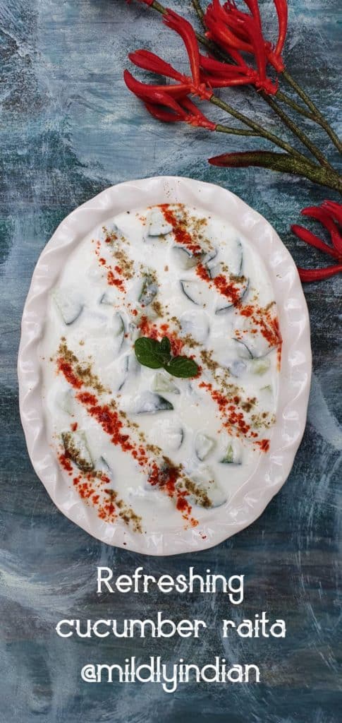 cucumber mint raita with masala