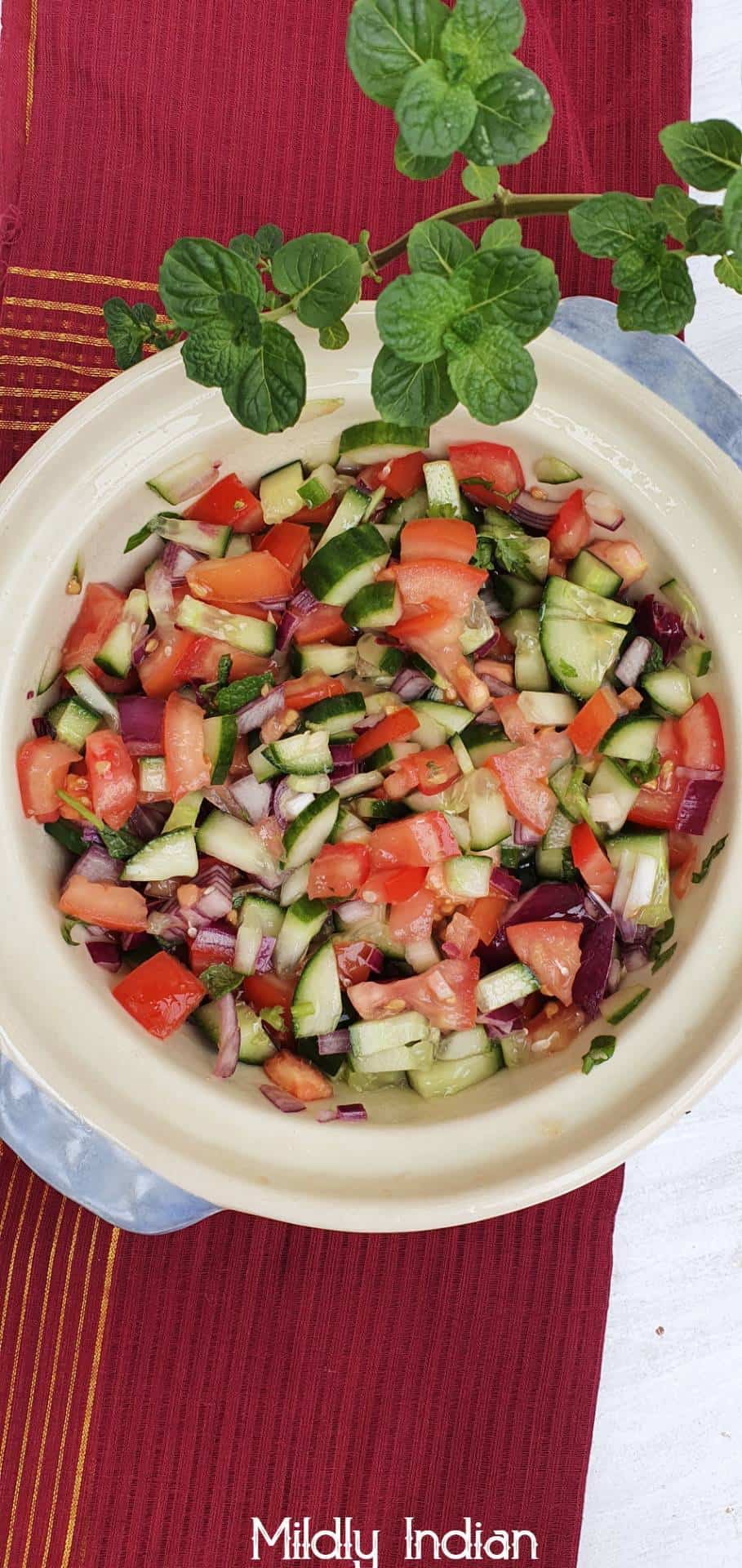 Kachumber- Indian thali salad | Mildly Indian