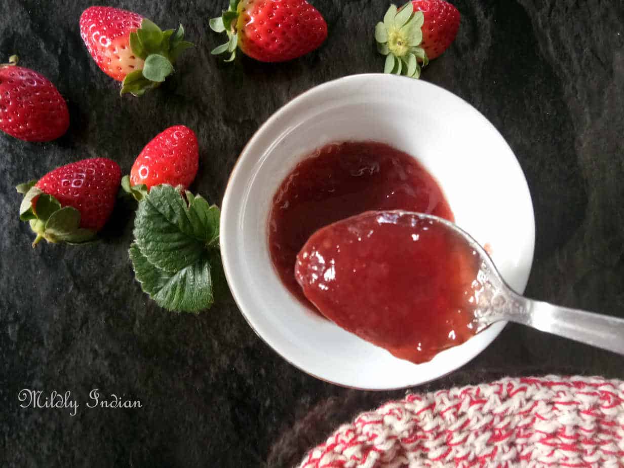 preserve with strawberries