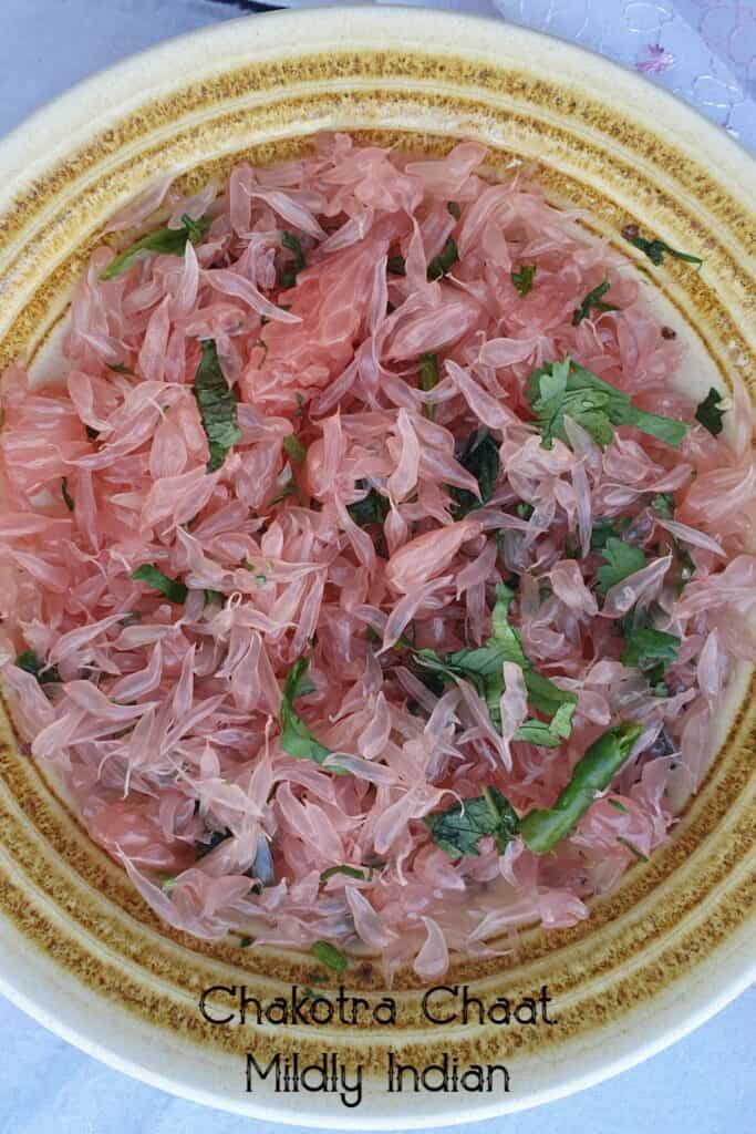 Chakotra chaat , Indian pomelo salad.