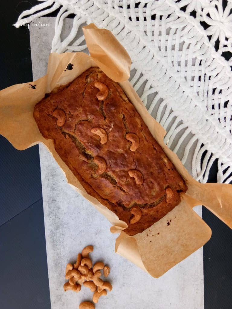 banana bread - wholewheat, eggless, butterless