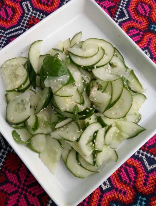 Japanese Cucumber salad with sesame seed