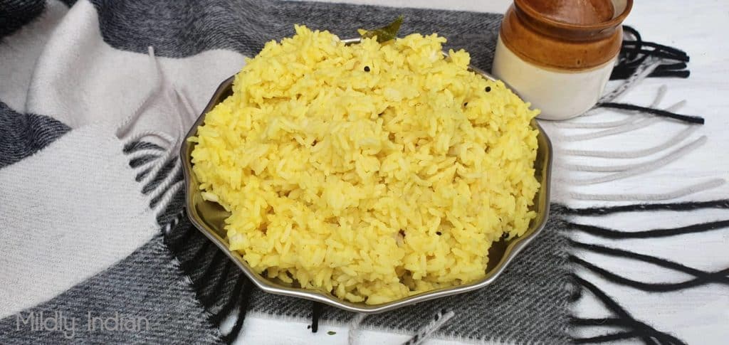 Indian yellow turmeric rice