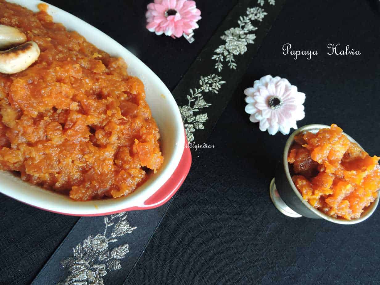 Papaya Halwa Fruit Dessert Mildly Indian