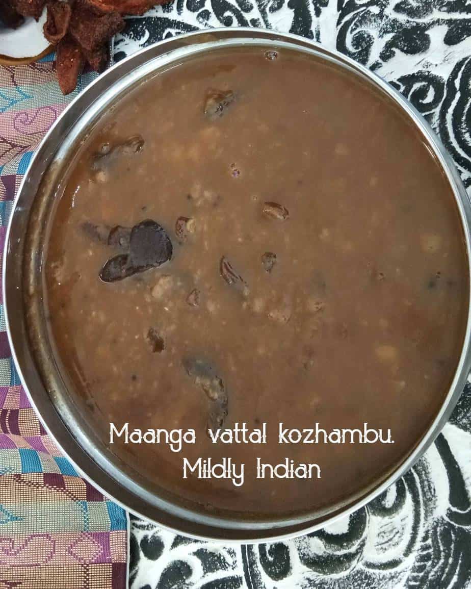 sundried mango kozhambu