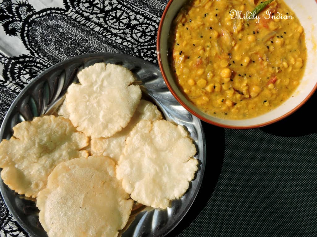 Channa dal khatta with chusela