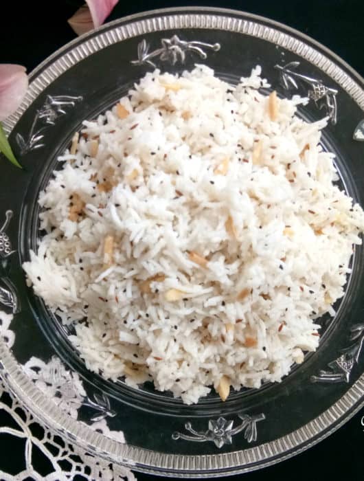 nigella seeds infused rice