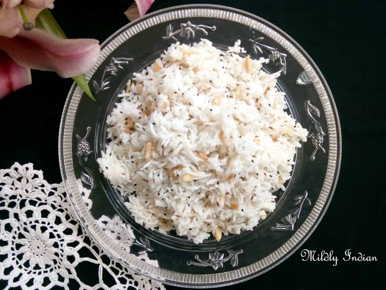 nigella seeds infused rice