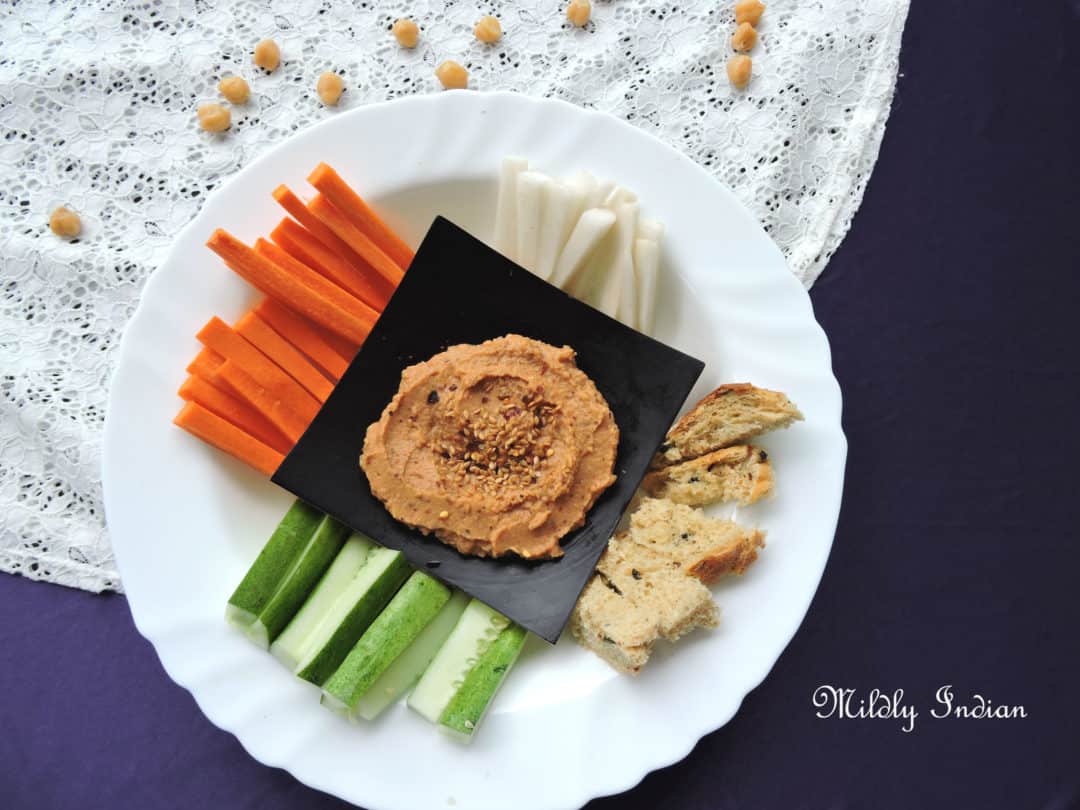 two bean siracha hummus