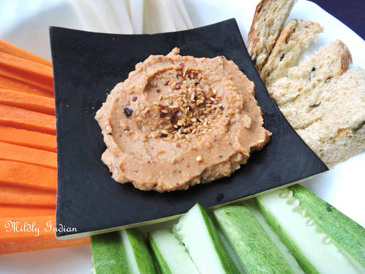 Sriracha hummus with bean magic Mildly Indian