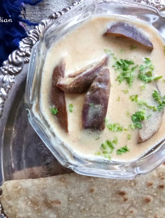 Kashmir Eggplant in yogurt sauce