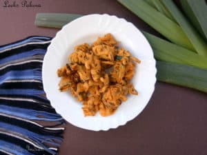 pakora with leeks