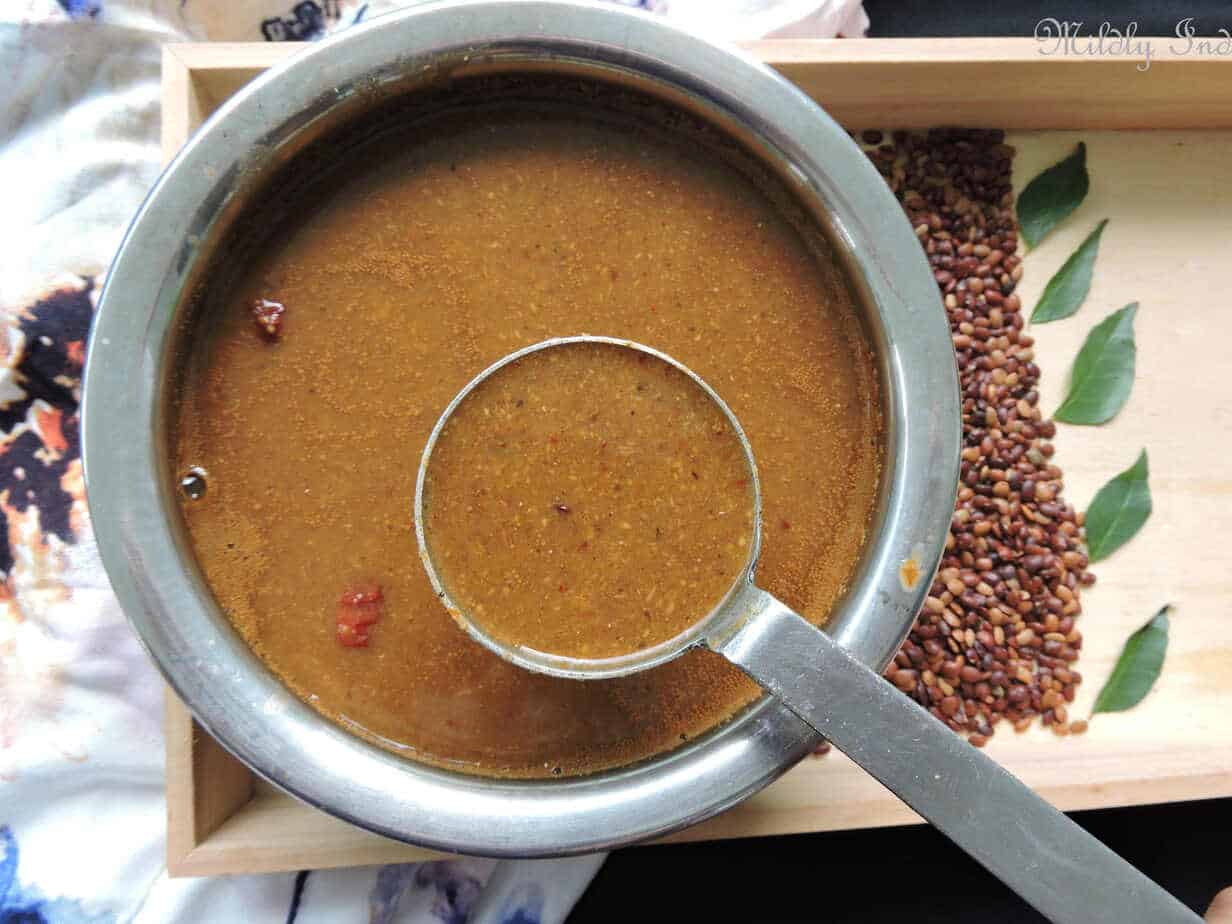 Kulith saaru Horse gram curry Mildly Indian