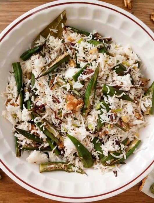 Bhindi okra pulao