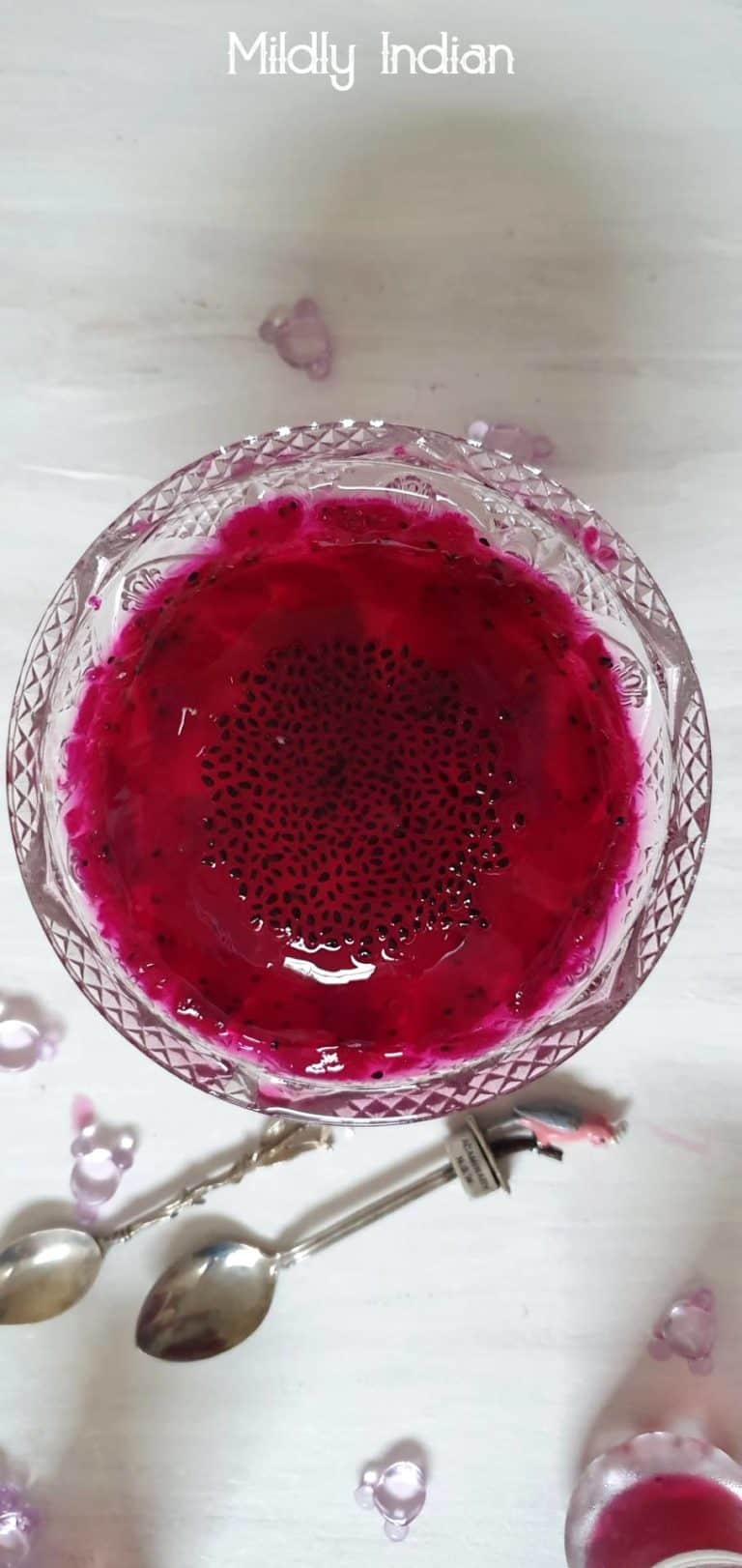 Dragon fruit jelly Chinese New Year Mildly Indian