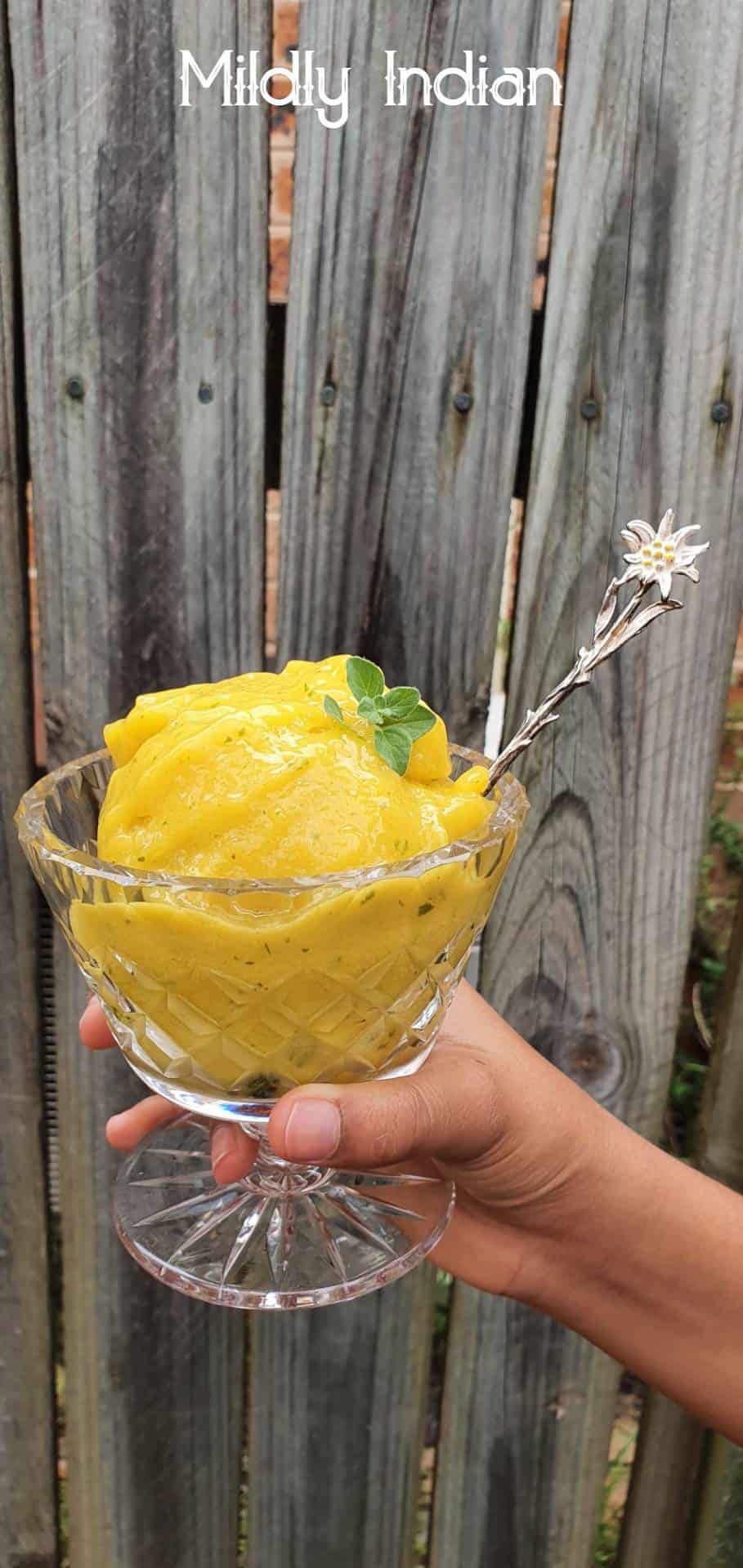 Mango Basil Sorbet