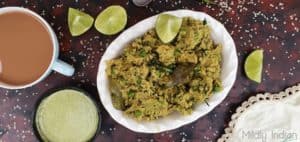 methi mattar millet flakes upma