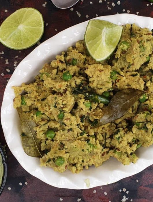 methi mattar millet flakes upma