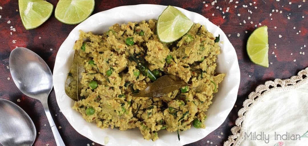 Methi mattar millet flakes upma Mildly Indian