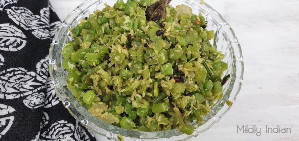 stirfry with amaranthus stem