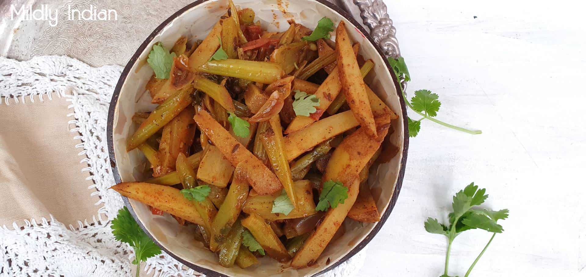 aloo and stem sabji