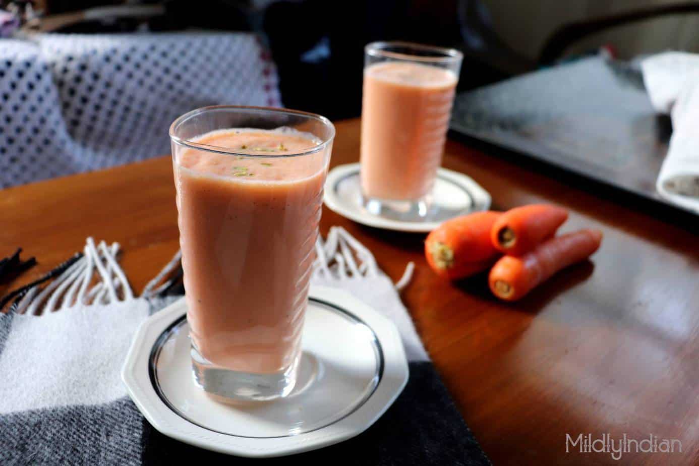 carrot halwa milkshake