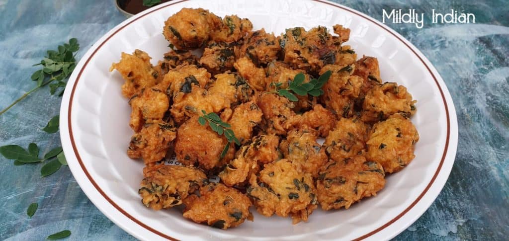 rice pakoras with moringa