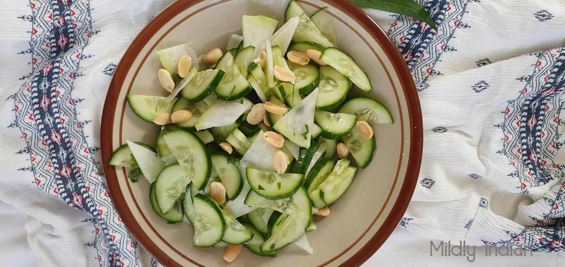 cucmber and kohlrabi salad