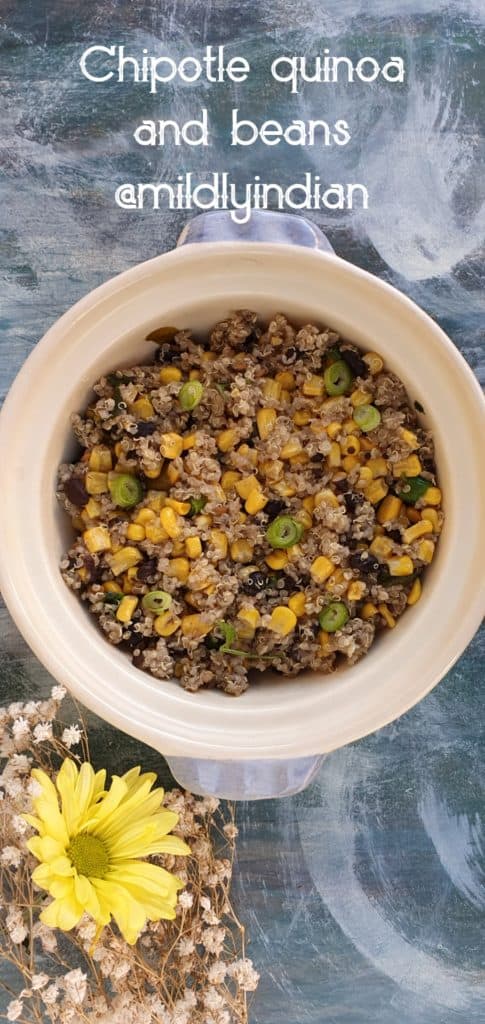 chipotle rice with quinoa , sweet corn and black beans