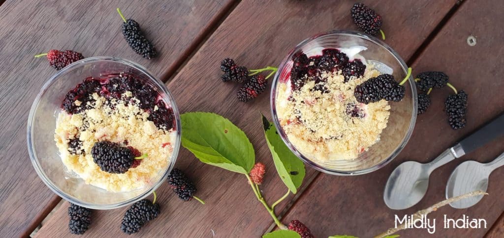 parfait with fresh berry stew