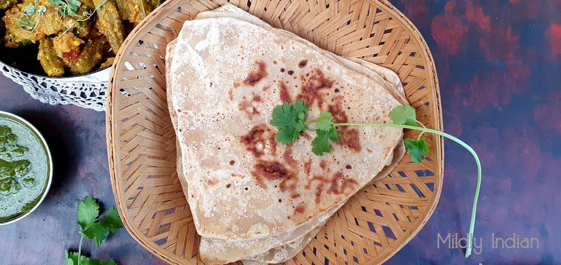 layered triangle paratha bread