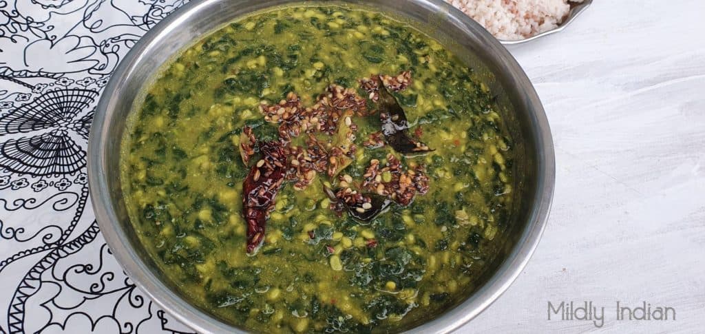 moong bean dal with greens