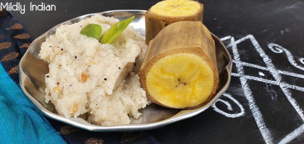 steamed plantain banana breakfast.