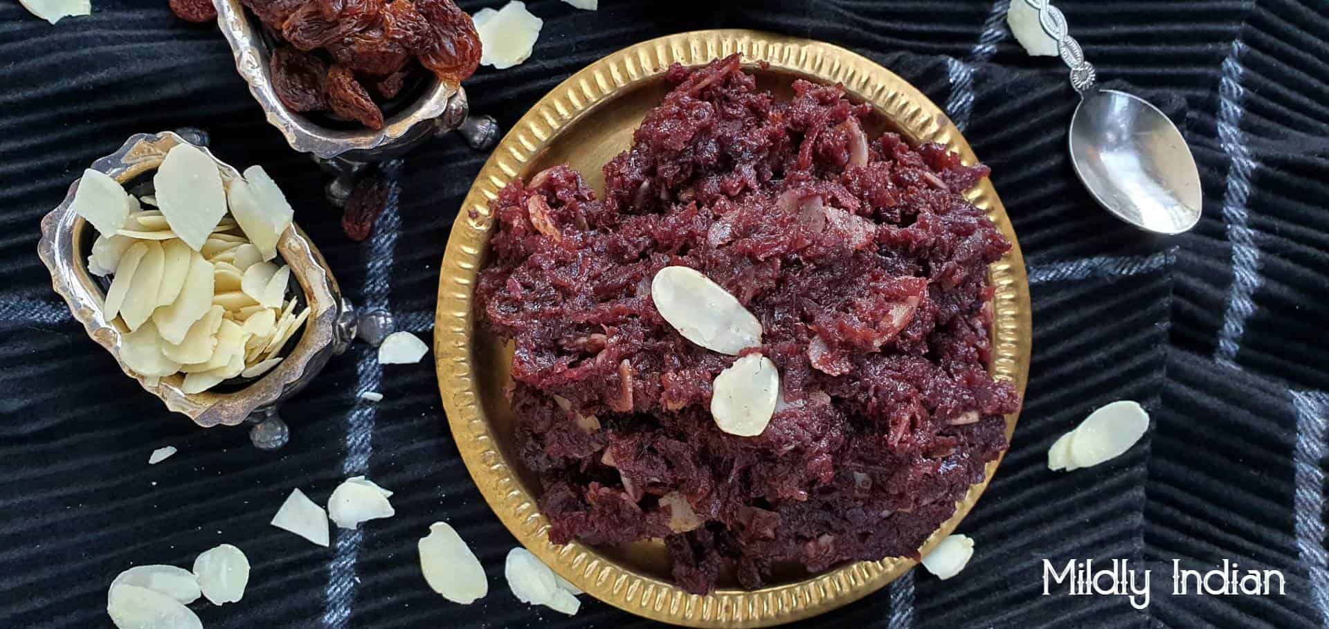 purpe carrot halwa , gajar ka halwa