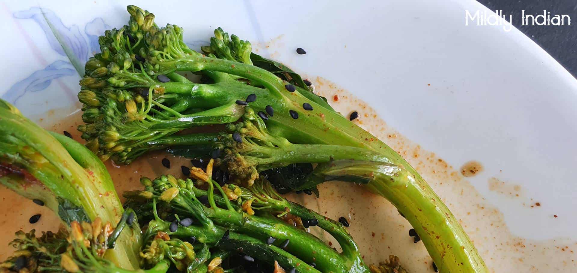Easy asian style broccolini. Mildly Indian