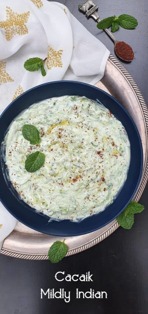 Cacik – Turkish yogurt and cucumber dip. – Mildly Indian