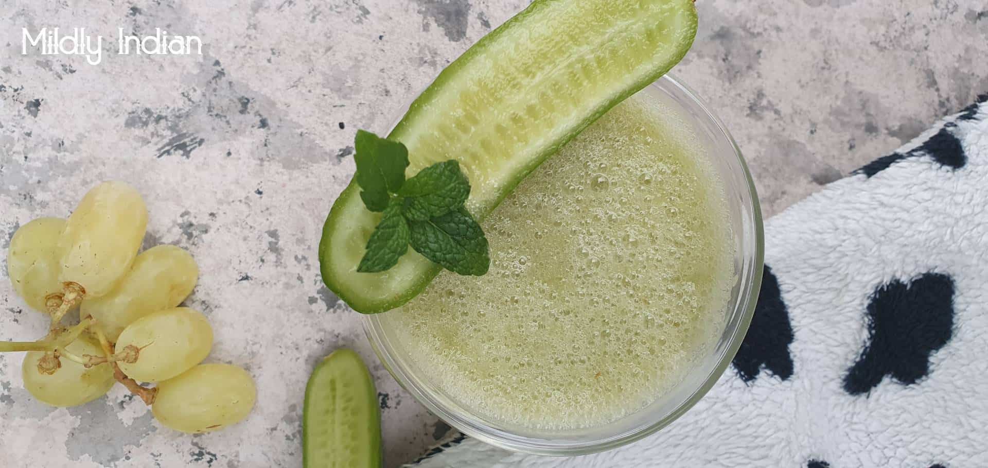 green grape and cucumber smoothie