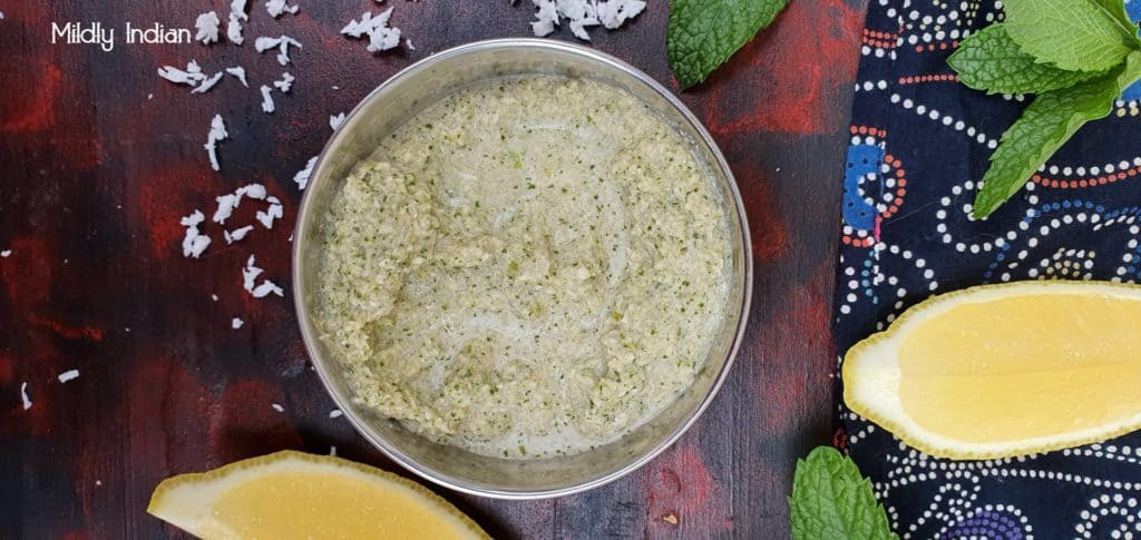 mint coconut chutney