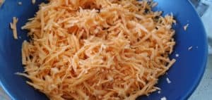 grated sweet potato