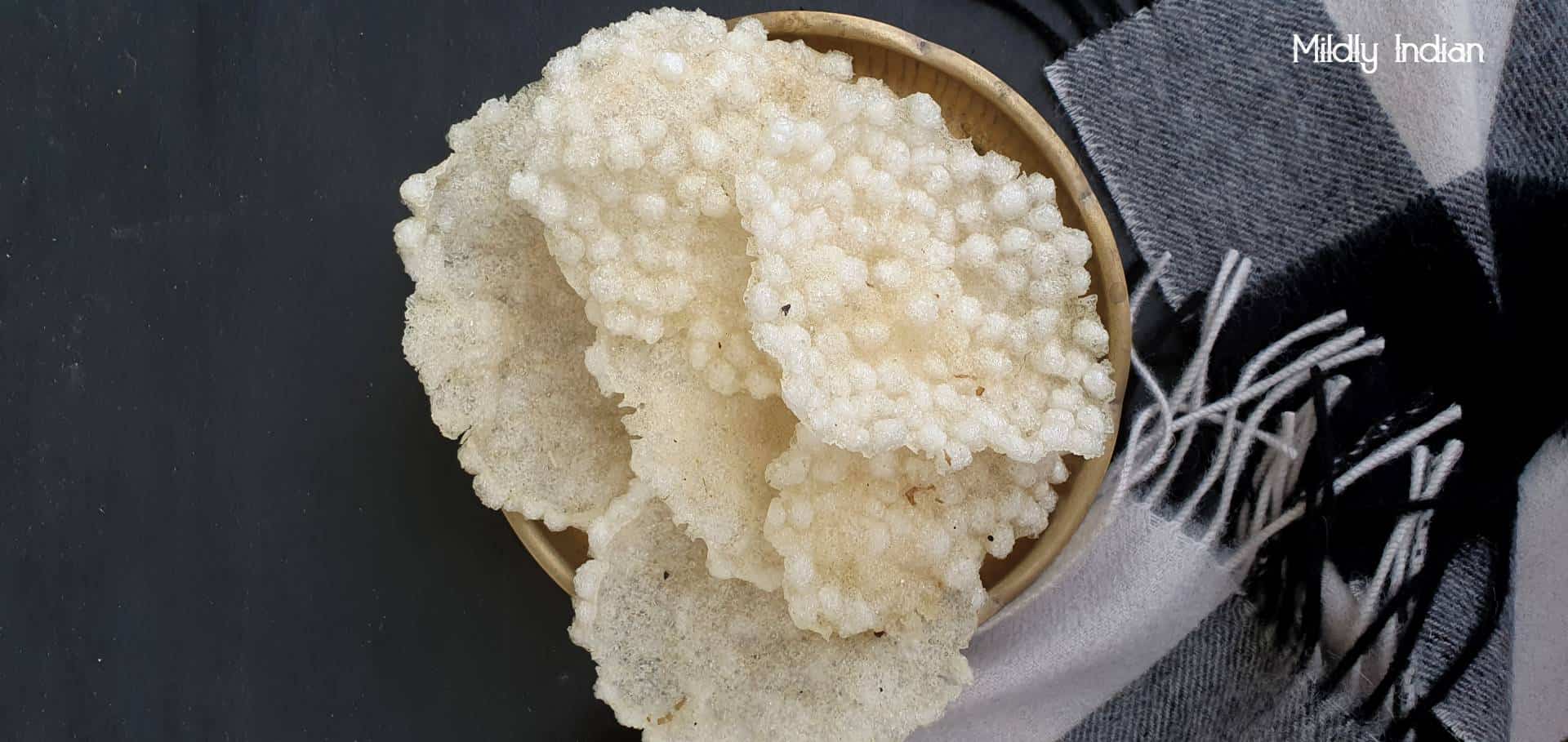Sago papads - jawrisi vadam