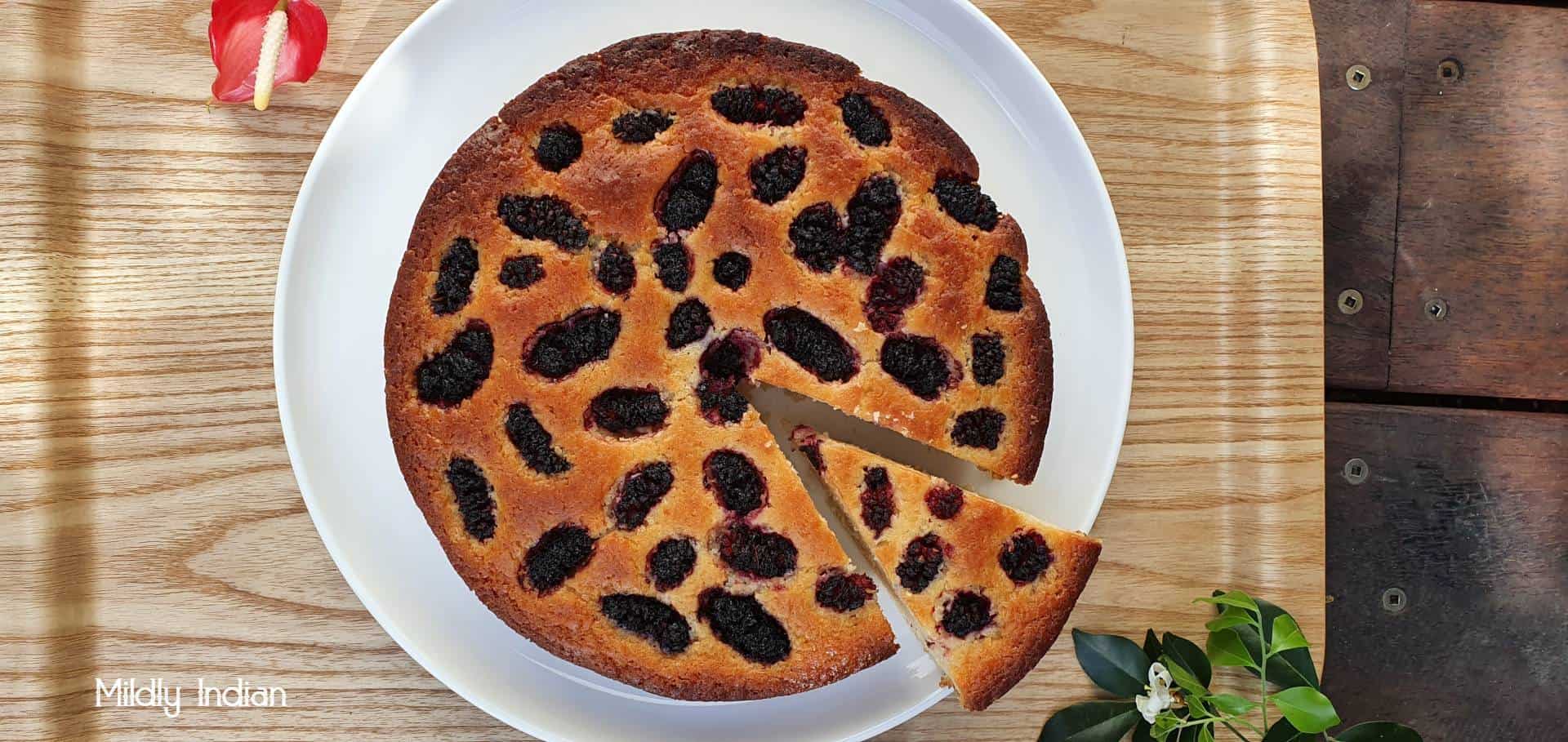 mulberry cake, yogurt cake