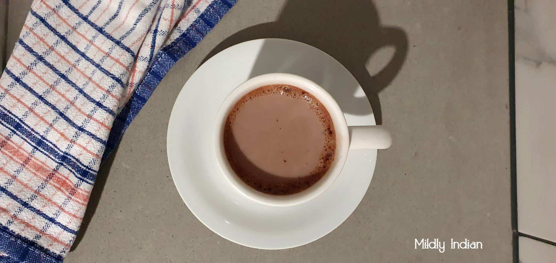 fresh mint hot chocolate