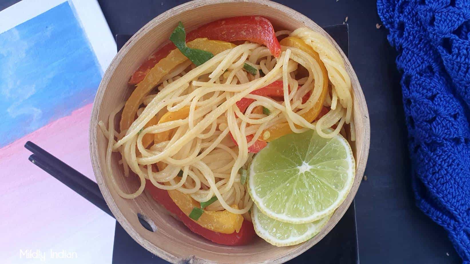 curry noodles with green curry paste