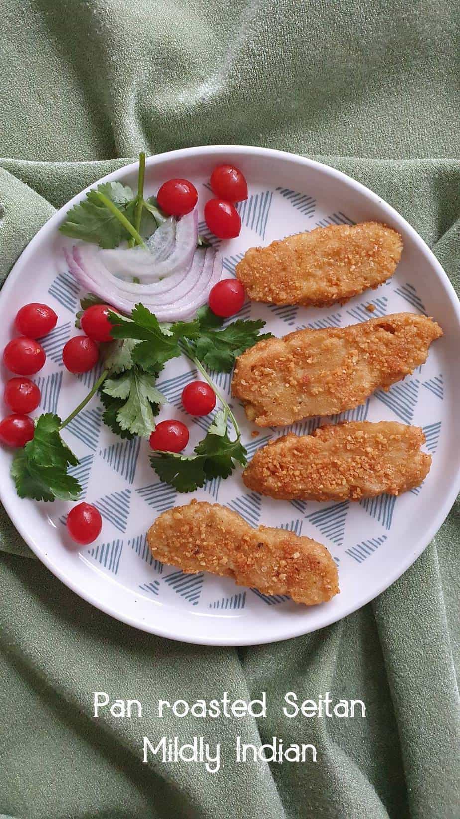 Pan roasted seitan Mildly Indian