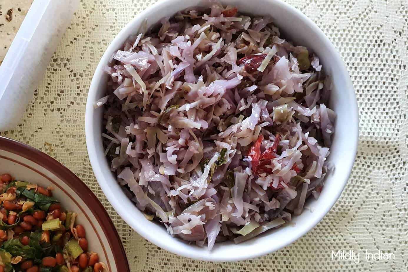 cabbage thoran -select a good cabbage