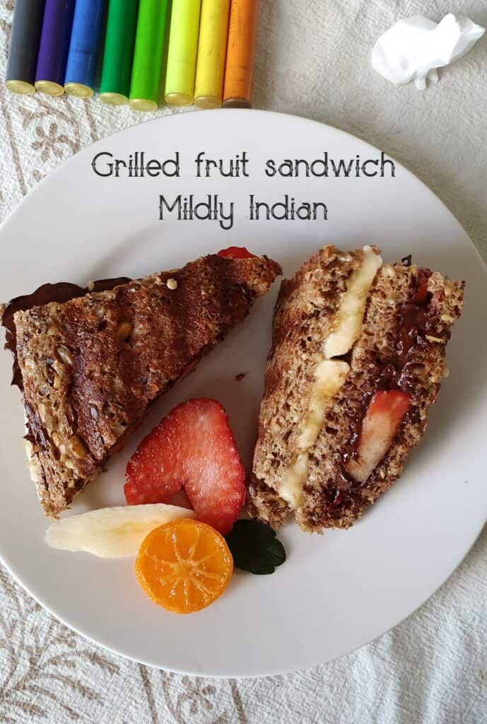 Grilled fruit sandwich