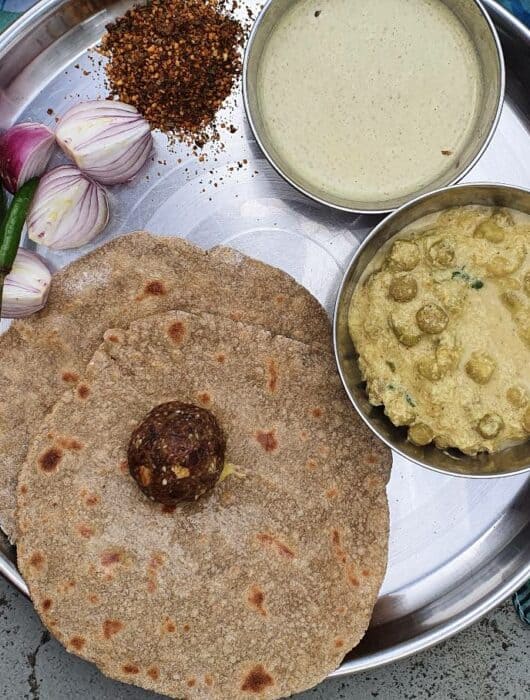 bajra roti , unleavened pearl millet bread