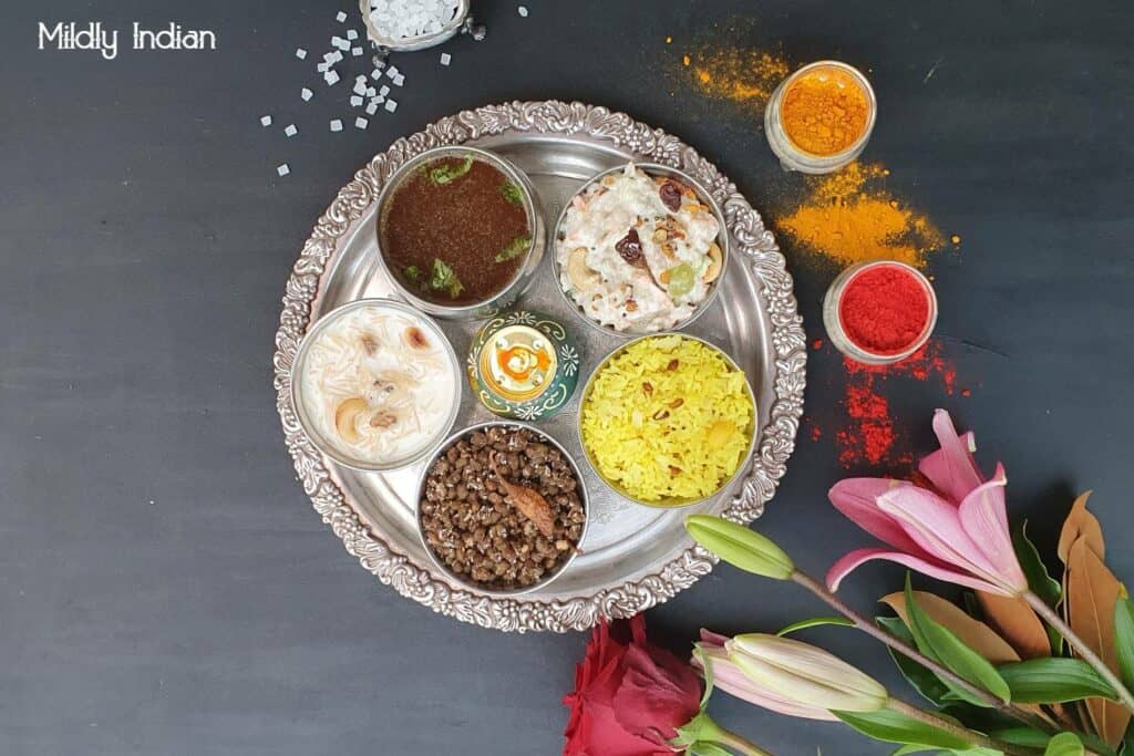 Naivedyam platter , prasadam platter