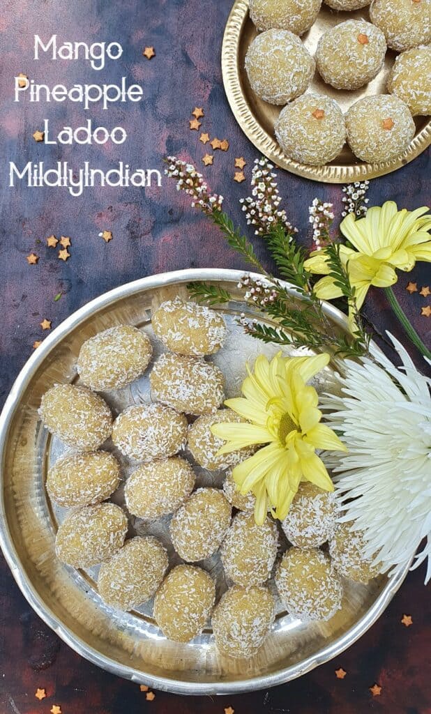 Mango Pienapple ladoo, coconut ladoo