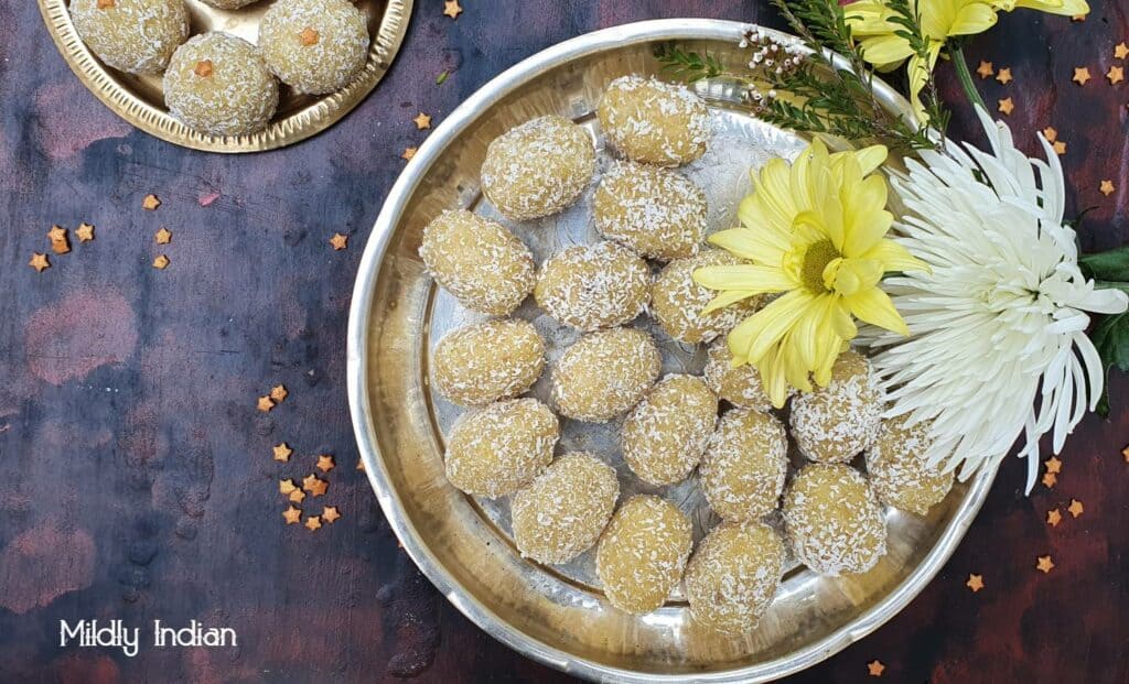 Pineapple ladoo for Diwali.